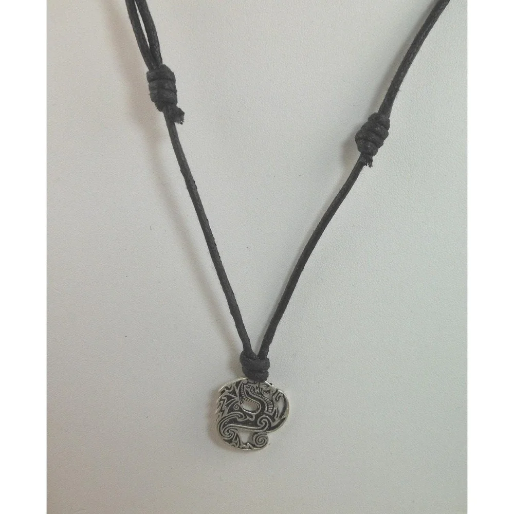 Vintage 1990's Rare New Celtic Vision Sacred Symbols Dragon Necklace Pendant